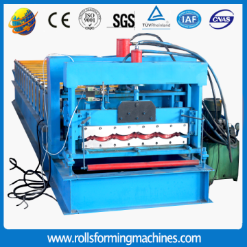 Colored Glazed Steel Roof Tile Roll Forming Machine
